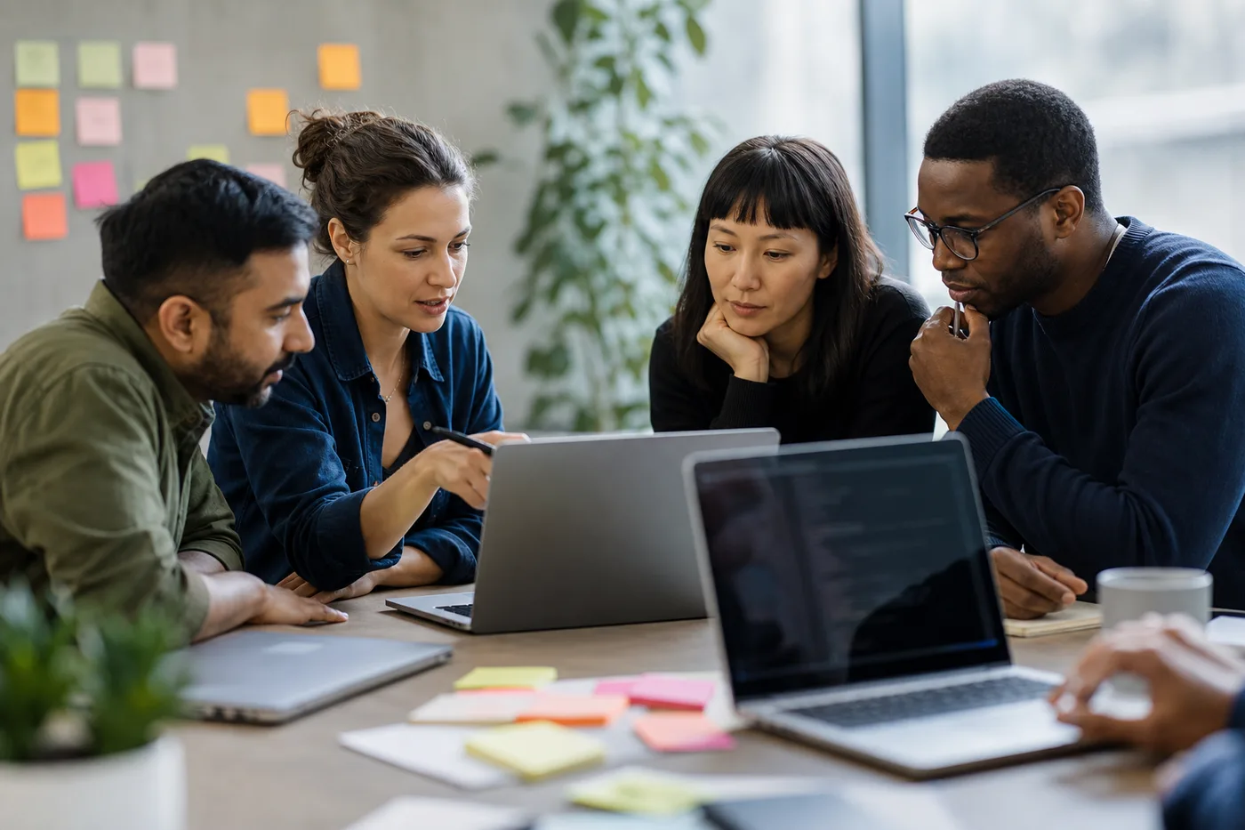 A group of developers collaborating during a workshop